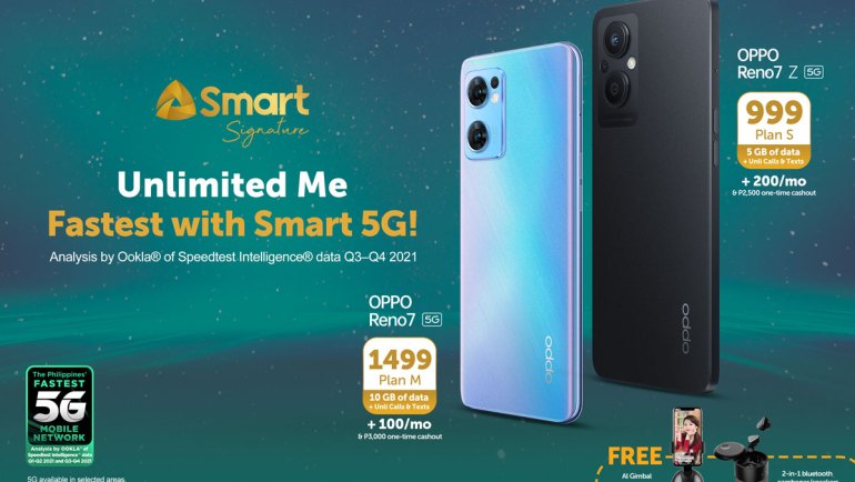 The Oppo Reno7 Series is Fastest with Smart 5G Promo