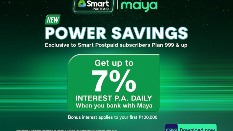 Enjoy Up to 7% Per Annum on Maya Savings with Your Smart Postpaid Account